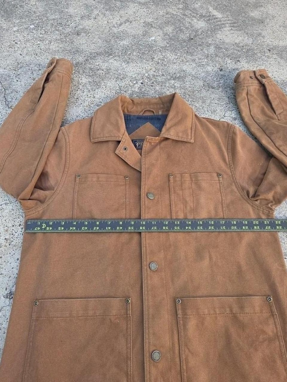 Pendleton Chore Coat Size Medium Brown Canvas Work Jacket Barn Western - Picture 3 of 8
